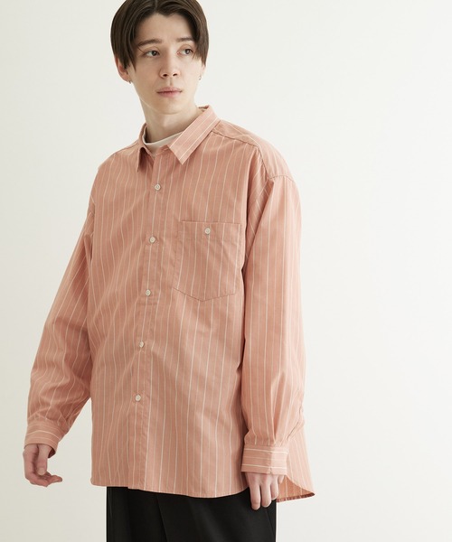 JUNRED(ジュンレッド)の「【ViS×JUNRed共通素材企画】スリットデザインビッグシャツ(シャツ/ブラウス・メンズ・ピンク/ブルー・S/M/L)」の6枚目の写真