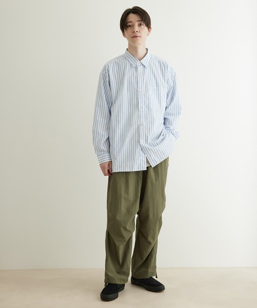 JUNRED(ジュンレッド)の「【ViS×JUNRed共通素材企画】スリットデザインビッグシャツ(シャツ/ブラウス・メンズ・ピンク/ブルー・S/M/L)」の7枚目の写真