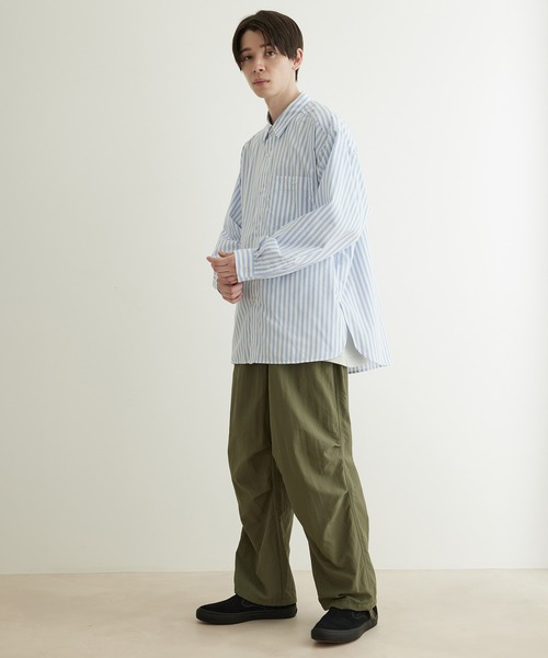 JUNRED(ジュンレッド)の「【ViS×JUNRed共通素材企画】スリットデザインビッグシャツ(シャツ/ブラウス・メンズ・ピンク/ブルー・S/M/L)」の8枚目の写真