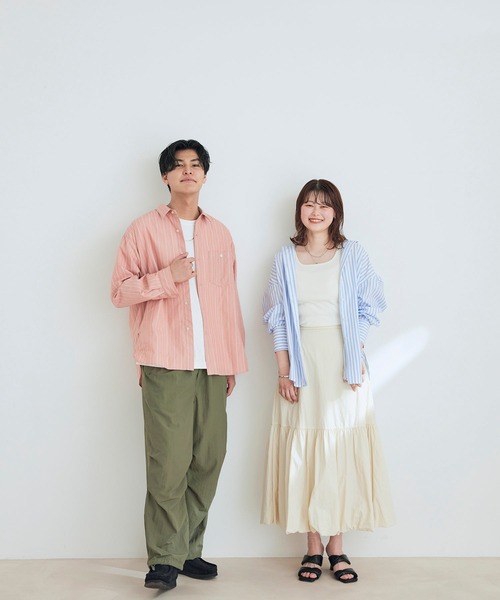 JUNRED(ジュンレッド)の「【ViS×JUNRed共通素材企画】スリットデザインビッグシャツ(シャツ/ブラウス・メンズ・ピンク/ブルー・S/M/L)」の17枚目の写真