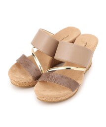 DRESKIP | 【歩きやすい/ふかふか/まが～る】 異素材コンビサンダル(サンダル)