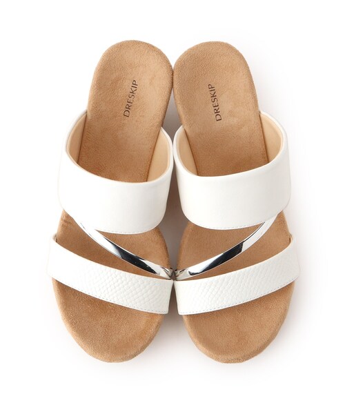 DRESKIP（ドレスキップ）の「◆【歩きやすい/ふかふか/まが～る】 異素材コンビサンダル（サンダル・レディース・ブラック系4/アイボリー系4/こしょう色系5・35/45/25）」の7枚目の写真