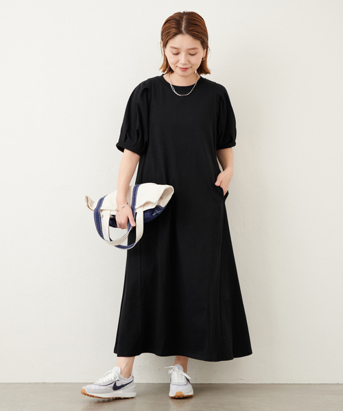 JOURNAL STANDARD（ジャーナルスタンダード）の「タックパフサイドフレアワンピース（ワンピース・レディース・ブラック/ブラウン/ブルー系その他2・FREE）」の22枚目の写真