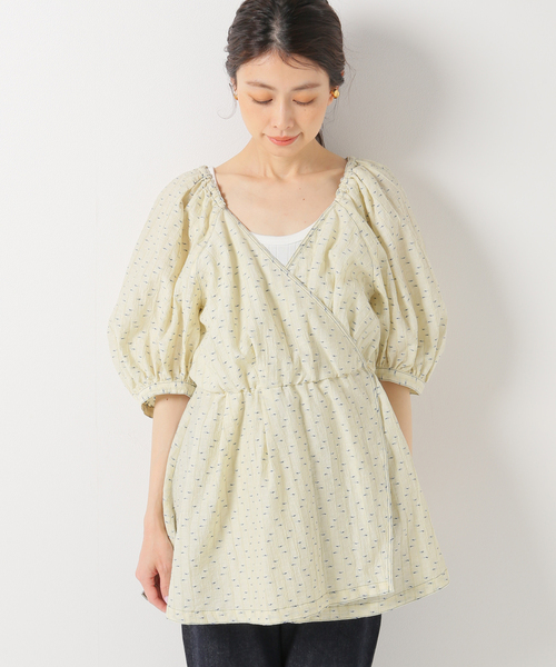 定価27500円 IENA カットジャガードショートブラウス セール】カットジャガードカシュクールブラウス（シャツ