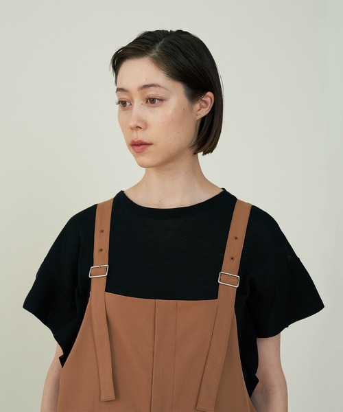 ADIEU TRISTESSE(アデュートリステス)の「ポリエステルチノサロペット(サロペット/オーバーオール・レディース・アイボリー/キャメル/ブラック・38)」の19枚目の写真