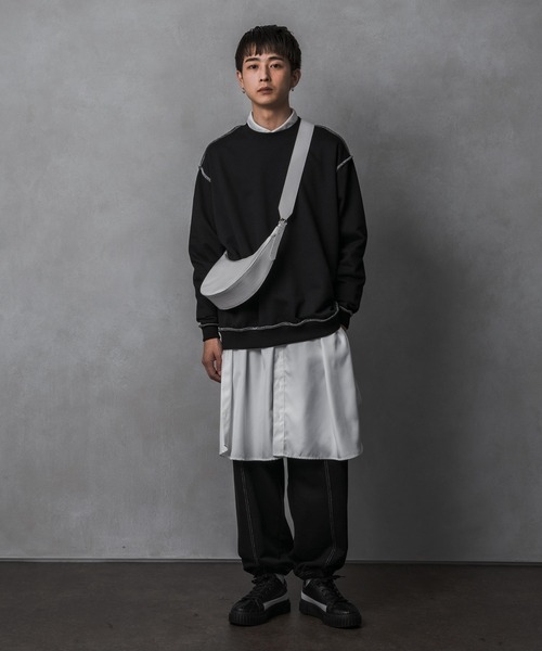 Adoon plain(アドーンプレーン)の「【Adoon plain】クロコ風ショルダーバッグ(ショルダーバッグ・メンズ・ホワイト/ブラック・FREE)」の3枚目の写真