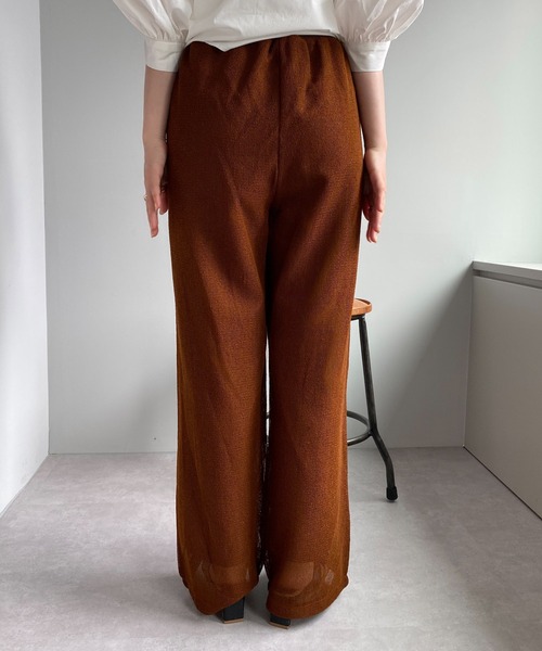 CAPRICIEUX LE'MAGE（カプリシューレマージュ）の「ピンタックメッシュパンツ（その他パンツ・レディース・ブラック/ブラウン/オフホワイト・FREE）」の6枚目の写真