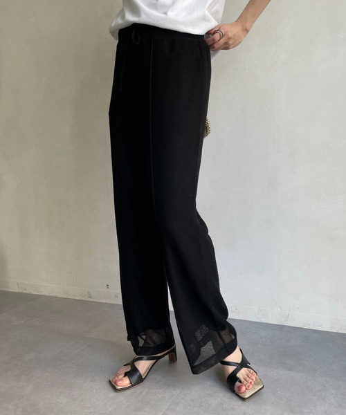 CAPRICIEUX LE'MAGE（カプリシューレマージュ）の「ピンタックメッシュパンツ（その他パンツ・レディース・ブラック/ブラウン/オフホワイト・FREE）」の11枚目の写真