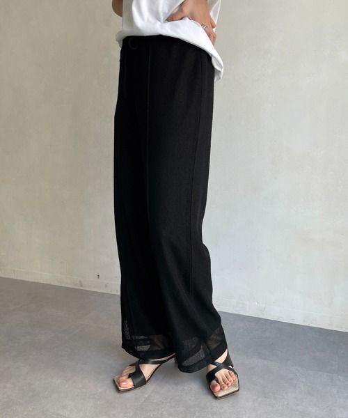 CAPRICIEUX LE'MAGE（カプリシューレマージュ）の「ピンタックメッシュパンツ（その他パンツ・レディース・ブラック/ブラウン/オフホワイト・FREE）」の13枚目の写真