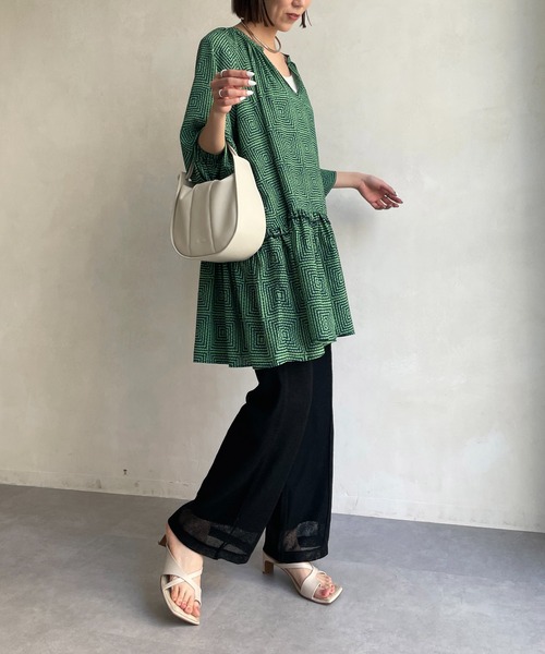 CAPRICIEUX LE'MAGE（カプリシューレマージュ）の「ピンタックメッシュパンツ（その他パンツ・レディース・ブラック/ブラウン/オフホワイト・FREE）」の20枚目の写真