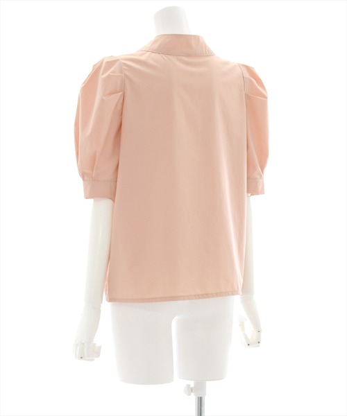 clear（クリア）の「ボウタイパフスリーブブラウス（シャツ/ブラウス・レディース・ブラック/オフホワイト/イエロー/ピンクベージュ・F）」の7枚目の写真