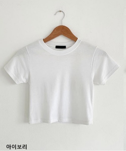 BEIDELLI（ベイデリー）の「[BELLIDE MADE] クロップド半袖Tシャツ（Tシャツ/カットソー・レディース・アイボリー/ブラック/ベージュ/ブルー・FREE）」の12枚目の写真