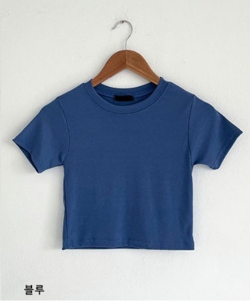 BEIDELLI（ベイデリー）の「[BELLIDE MADE] クロップド半袖Tシャツ（Tシャツ/カットソー・レディース・アイボリー/ブラック/ベージュ/ブルー・FREE）」の13枚目の写真