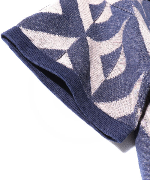 GLOSTER(グロスター)の「【GLOSTER/グロスター】ジオメトリック ニットポロシャツ(ポロシャツ・メンズ・ホワイト/パープル/ネイビー/グリーン・MEDIUM/LARGE)」の17枚目の写真