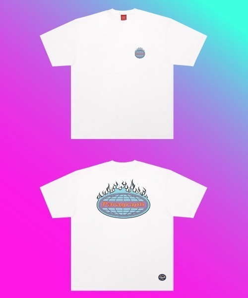 Paragraph(パラグラフ)の「【PARAGRAPH/パラグラフ】22SS042 Ellipse Flame printing T-shirt(Tシャツ/カットソー・レディース・ホワイト/アイボリー/チャコールグレー/ベージュ/ブルー/パープル/その他・FREE)」の2枚目の写真
