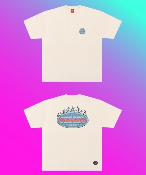 Paragraph(パラグラフ)の「【PARAGRAPH/パラグラフ】22SS042 Ellipse Flame printing T-shirt(Tシャツ/カットソー・レディース・ホワイト/アイボリー/チャコールグレー/ベージュ/ブルー/パープル/その他・FREE)」の3枚目の写真