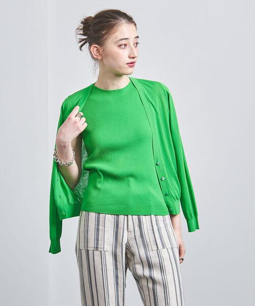 ＜UNITED ARROWS＞クールコットン Vネック カーディガン B