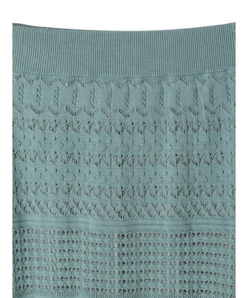 DURAS（デュラス）の「透かし編みフレアスカート（スカート・レディース・ホワイト/ピンク/モカ/グリーン・FREE）」の12枚目の写真