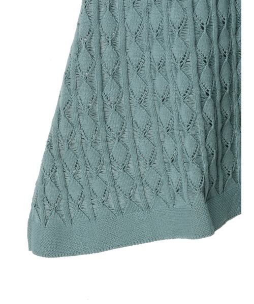 DURAS（デュラス）の「透かし編みフレアスカート（スカート・レディース・ホワイト/ピンク/モカ/グリーン・FREE）」の8枚目の写真