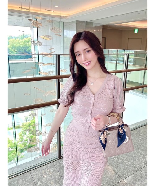 DURAS（デュラス）の「透かし編みフレアスカート（スカート・レディース・ホワイト/ピンク/モカ/グリーン・FREE）」の22枚目の写真