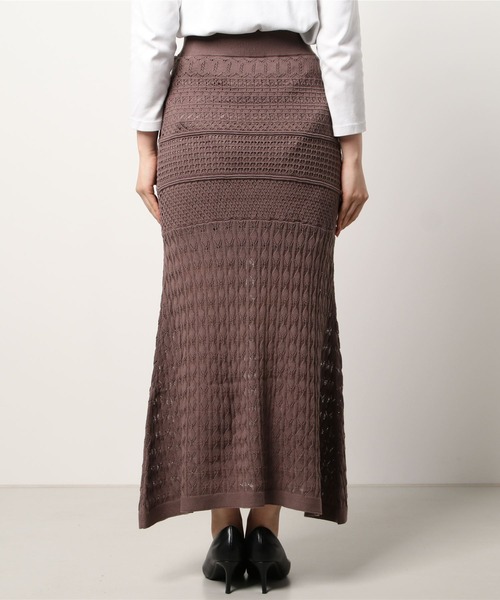 DURAS（デュラス）の「透かし編みフレアスカート（スカート・レディース・ホワイト/ピンク/モカ/グリーン・FREE）」の16枚目の写真