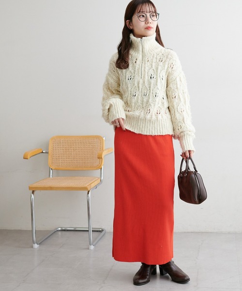 セール】【WEB限定】リブカットナロースカート（スカート）｜DISCOAT