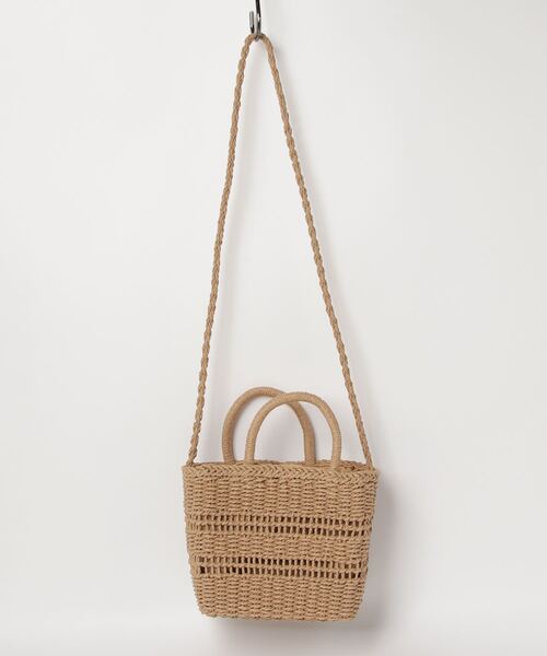 WEGO（ウィゴー）の「WEGO/【2WAY】雑材編みショルダー（ショルダーバッグ・レディース・ベージュ/ナチュラル・FREE）」の19枚目の写真