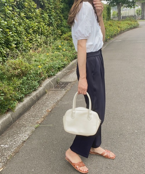 LAUIR（ラウアー）の「2タックワイドスラックスパンツ（その他パンツ・レディース・ブラック/ベージュ/ネイビー/ブラウン・MEDIUM/LARGE/X-LARGE）」の5枚目の写真