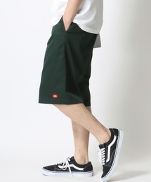 Dickies/ディッキーズ T/Cツイル デニム ワイド ハーフパンツ/ショートパンツ/ショーツ/カラーパンツ