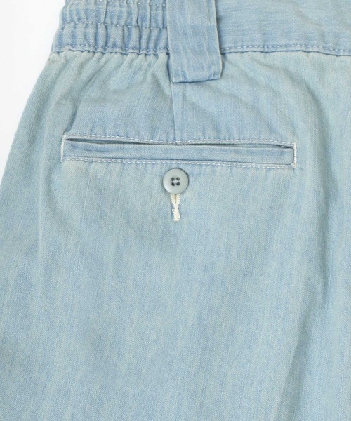 Dickies(ディッキーズ)の「Dickies/ディッキーズ T/Cツイル デニム ワイド ハーフパンツ/ショートパンツ/ショーツ/カラーパンツ(チノパンツ・メンズ・ブラック/ベージュ/インディゴブルー/グリーン/アイボリー/ライトインディゴブルー・M/L/XL)」の20枚目の写真