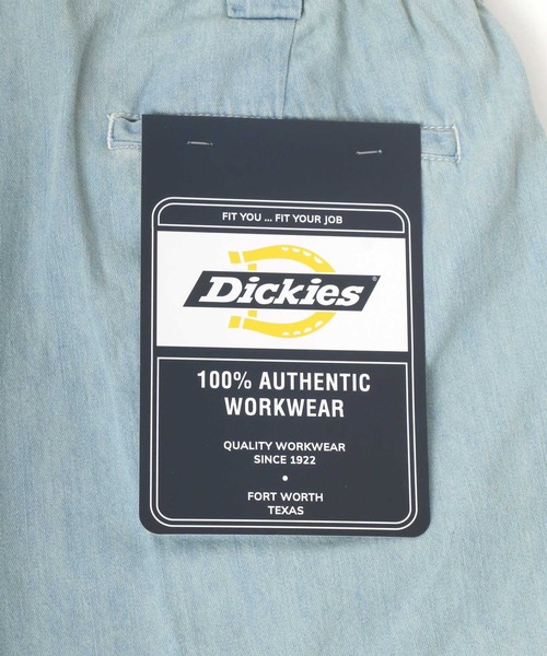 Dickies(ディッキーズ)の「Dickies/ディッキーズ T/Cツイル デニム ワイド ハーフパンツ/ショートパンツ/ショーツ/カラーパンツ(チノパンツ・メンズ・ブラック/ベージュ/インディゴブルー/グリーン/アイボリー/ライトインディゴブルー・M/L/XL)」の8枚目の写真