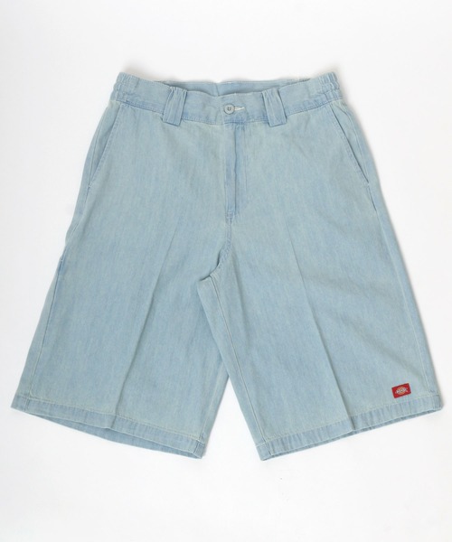 Dickies(ディッキーズ)の「Dickies/ディッキーズ T/Cツイル デニム ワイド ハーフパンツ/ショートパンツ/ショーツ/カラーパンツ(チノパンツ・メンズ・ブラック/ベージュ/インディゴブルー/グリーン/アイボリー/ライトインディゴブルー・M/L/XL)」の17枚目の写真