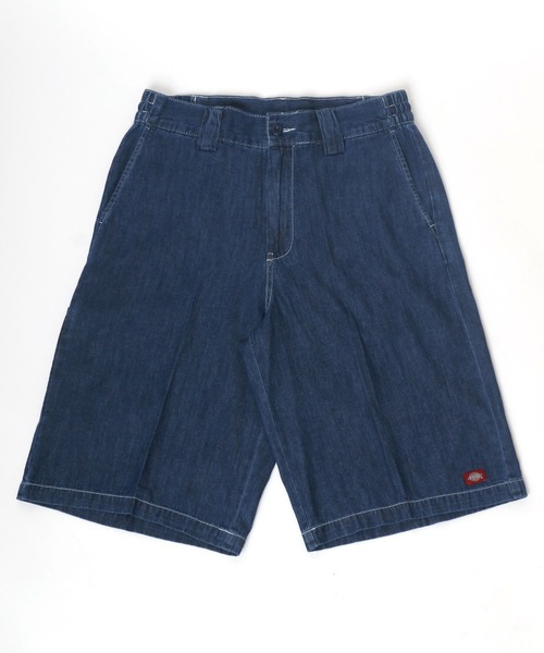 Dickies(ディッキーズ)の「Dickies/ディッキーズ T/Cツイル デニム ワイド ハーフパンツ/ショートパンツ/ショーツ/カラーパンツ(チノパンツ・メンズ・ブラック/ベージュ/インディゴブルー/グリーン/アイボリー/ライトインディゴブルー・M/L/XL)」の10枚目の写真