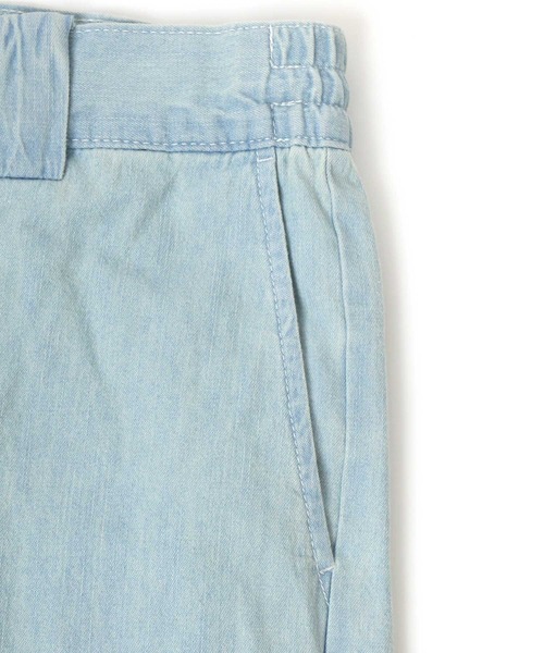 Dickies(ディッキーズ)の「Dickies/ディッキーズ T/Cツイル デニム ワイド ハーフパンツ/ショートパンツ/ショーツ/カラーパンツ(チノパンツ・メンズ・ブラック/ベージュ/インディゴブルー/グリーン/アイボリー/ライトインディゴブルー・M/L/XL)」の16枚目の写真