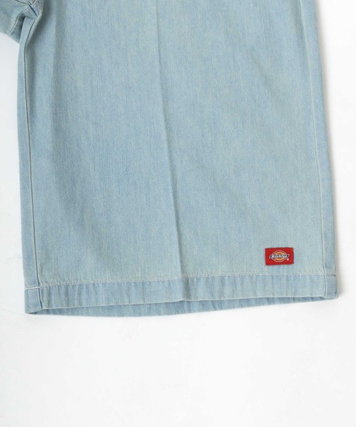 Dickies(ディッキーズ)の「Dickies/ディッキーズ T/Cツイル デニム ワイド ハーフパンツ/ショートパンツ/ショーツ/カラーパンツ(チノパンツ・メンズ・ブラック/ベージュ/インディゴブルー/グリーン/アイボリー/ライトインディゴブルー・M/L/XL)」の18枚目の写真