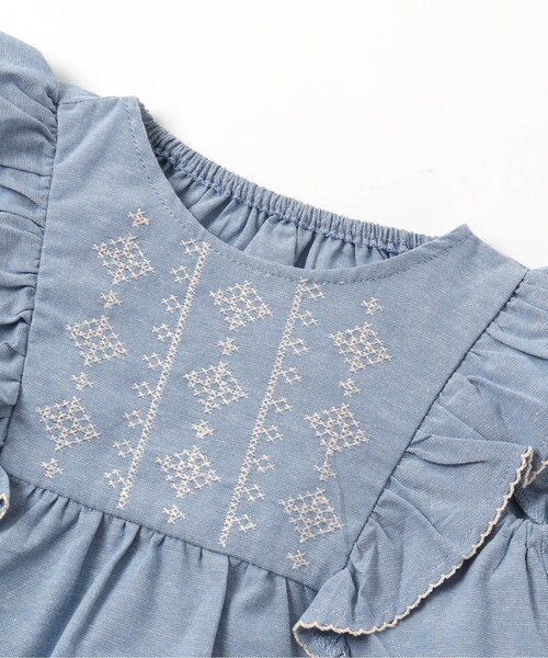 BREEZE（ブリーズ）の「刺繍チュニック（チュニック・キッズ・ベージュ/ブルー・110/150/130/120/90/140/100）」の8枚目の写真