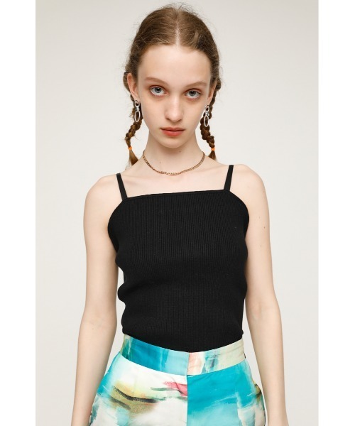 SLY(スライ)の「TWIN STRAP CAMI ツインストラップ キャミソール(キャミソール・レディース・クリアレッド/ダークグリーン/ブラック/マルチ・FREE)」の2枚目の写真