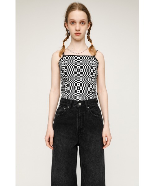 SLY(スライ)の「TWIN STRAP CAMI ツインストラップ キャミソール(キャミソール・レディース・クリアレッド/ダークグリーン/ブラック/マルチ・FREE)」の18枚目の写真