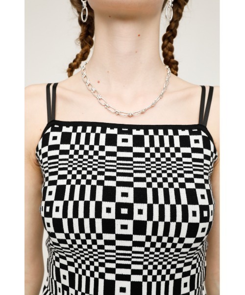 SLY(スライ)の「TWIN STRAP CAMI ツインストラップ キャミソール(キャミソール・レディース・クリアレッド/ダークグリーン/ブラック/マルチ・FREE)」の10枚目の写真