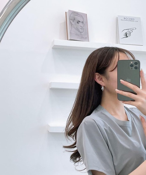 WOOWA（ウーワ）の「メタルフープピアス（ピアス（両耳用）・レディース・シルバー/ゴールド・FREE）」の9枚目の写真