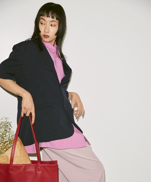 FEKETE(フェケテ)の「HALF TAILORED JACKET / ハーフテーラードジャケット(テーラードジャケット・レディース・ブラック/ネイビー・FREE)」の7枚目の写真