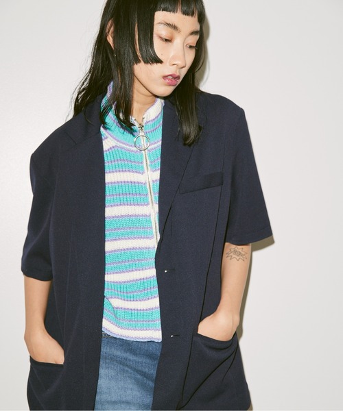 FEKETE(フェケテ)の「HALF TAILORED JACKET / ハーフテーラードジャケット(テーラードジャケット・レディース・ブラック/ネイビー・FREE)」の21枚目の写真