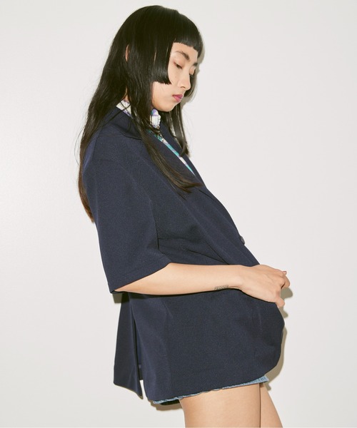 FEKETE(フェケテ)の「HALF TAILORED JACKET / ハーフテーラードジャケット(テーラードジャケット・レディース・ブラック/ネイビー・FREE)」の19枚目の写真