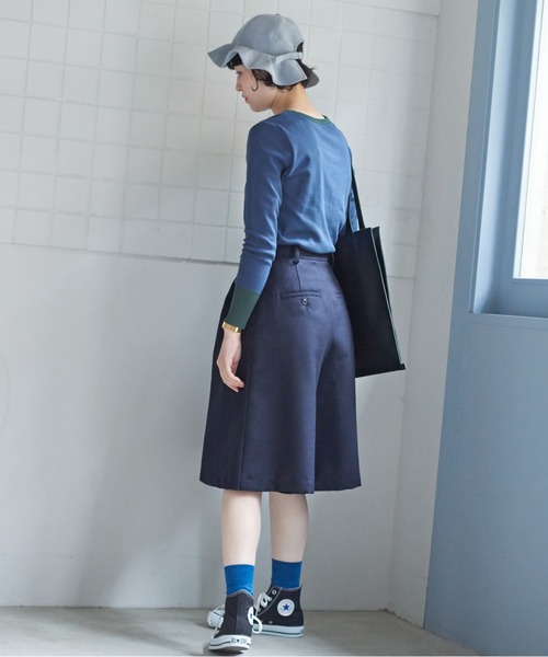 bulle de savon ヴィーナスキュロットパンツ △5.5oz denim キュロットパンツ（その他パンツ）｜bulle de