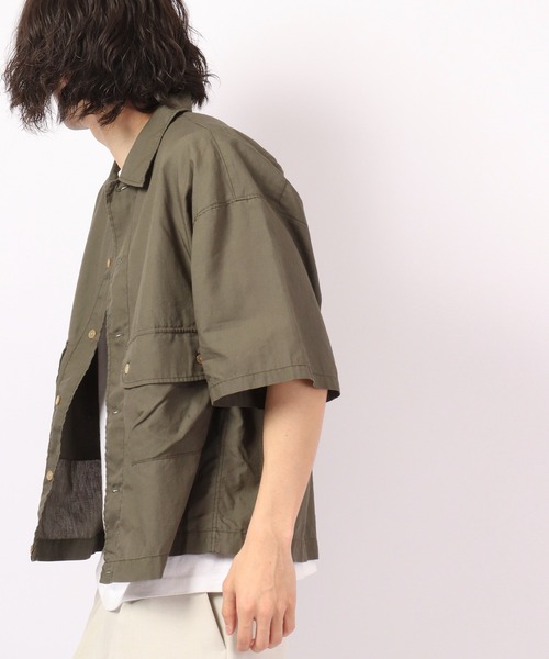 【セール】bel ritmo 半袖ワークシャツ(シャツ/ブラウス)|FUNALIVE(ファンアライブ) 【セール】bel ritmo 半袖ワークシャツ(シャツ/ブラウス)|FUNALIVE(ファンアライブ)