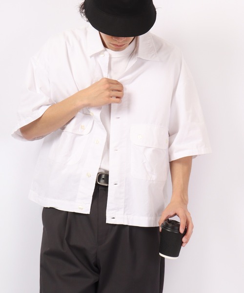 【セール】bel ritmo 半袖ワークシャツ(シャツ/ブラウス)|FUNALIVE(ファンアライブ) 【セール】bel ritmo 半袖ワークシャツ(シャツ/ブラウス)|FUNALIVE(ファンアライブ)