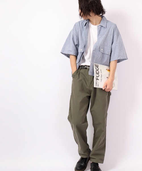 【セール】bel ritmo 半袖ワークシャツ(シャツ/ブラウス)|FUNALIVE(ファンアライブ) 【セール】bel ritmo 半袖ワークシャツ(シャツ/ブラウス)|FUNALIVE(ファンアライブ)