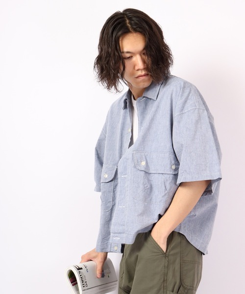 【セール】bel ritmo 半袖ワークシャツ(シャツ/ブラウス)|FUNALIVE(ファンアライブ) 【セール】bel ritmo 半袖ワークシャツ(シャツ/ブラウス)|FUNALIVE(ファンアライブ)