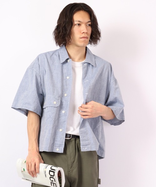 【セール】bel ritmo 半袖ワークシャツ(シャツ/ブラウス)|FUNALIVE(ファンアライブ) 【セール】bel ritmo 半袖ワークシャツ(シャツ/ブラウス)|FUNALIVE(ファンアライブ)