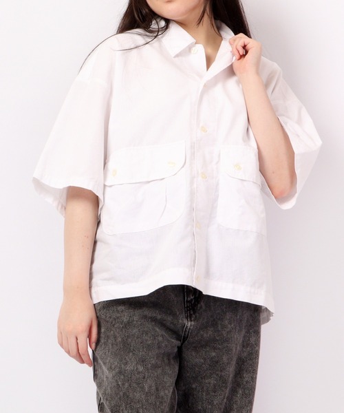 【セール】bel ritmo 半袖ワークシャツ(シャツ/ブラウス)|FUNALIVE(ファンアライブ) 【セール】bel ritmo 半袖ワークシャツ(シャツ/ブラウス)|FUNALIVE(ファンアライブ)